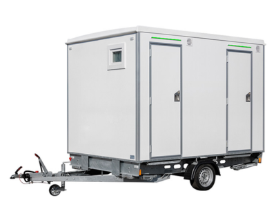 clean mobile toilets set up at an outdoor event in Johannesburg